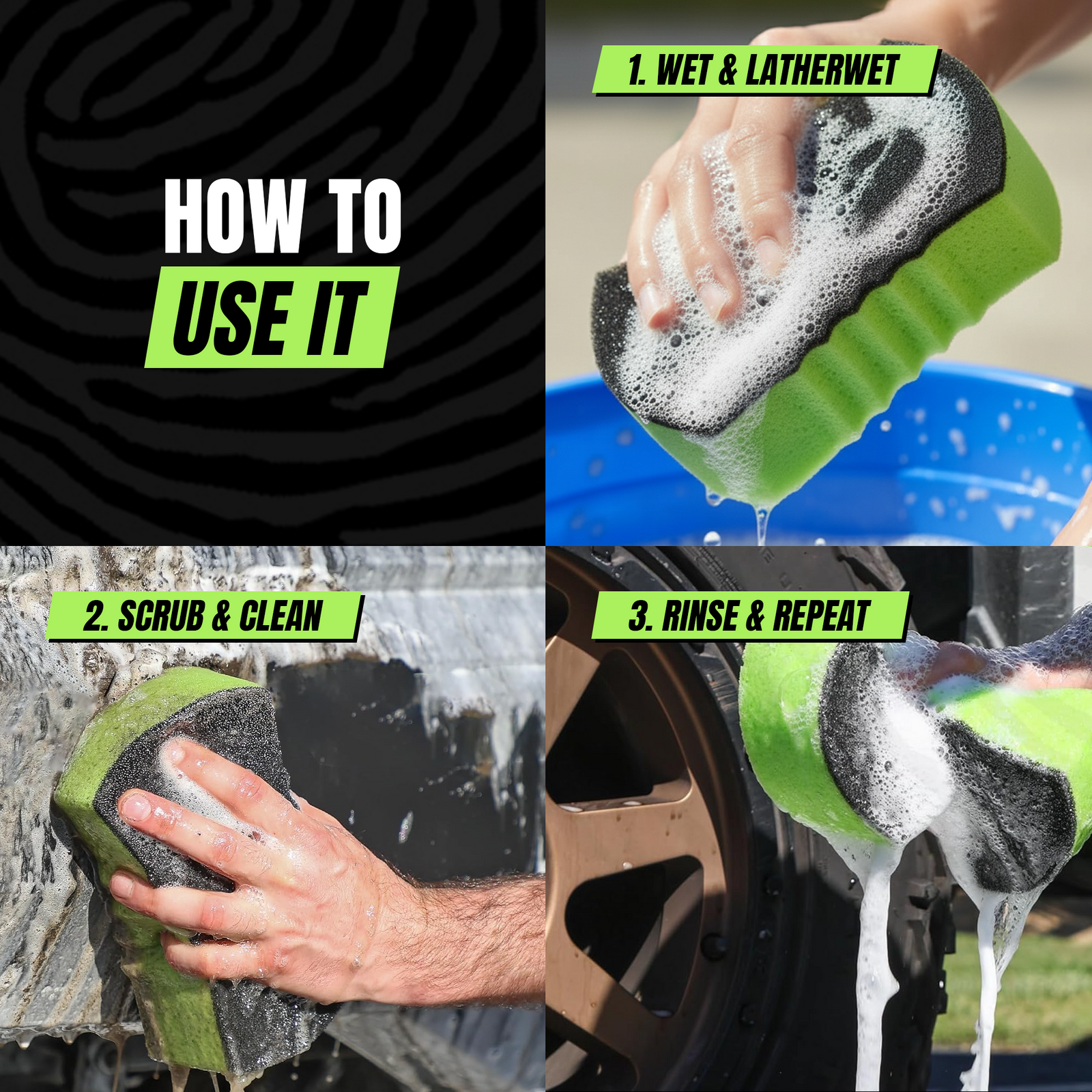 Ultra Scrub Vehicle Wash Sponge (2pk)