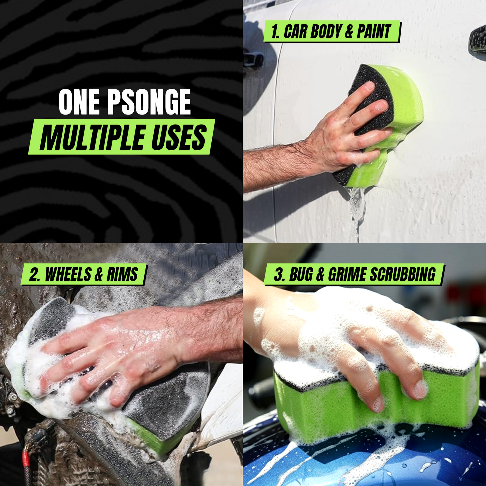 Ultra Scrub Vehicle Wash Sponge (2pk)