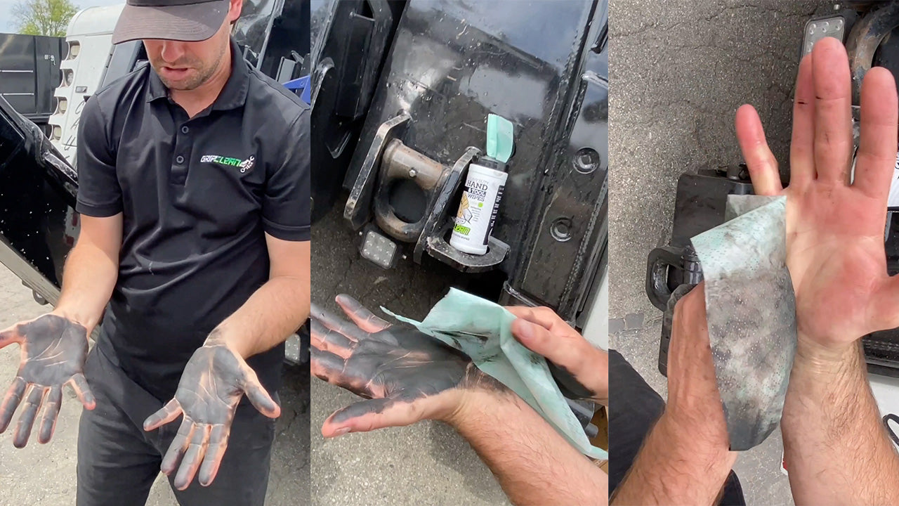 How to remove tow truck grease