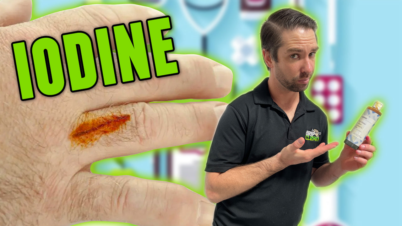 IODINE ALL OVER MY HANDS!