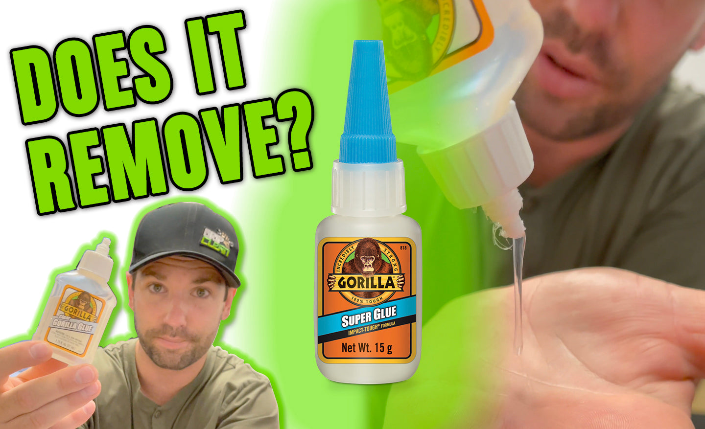 HOW TO REMOVE: Gorilla Glue Super Glue Gel - Grip Clean