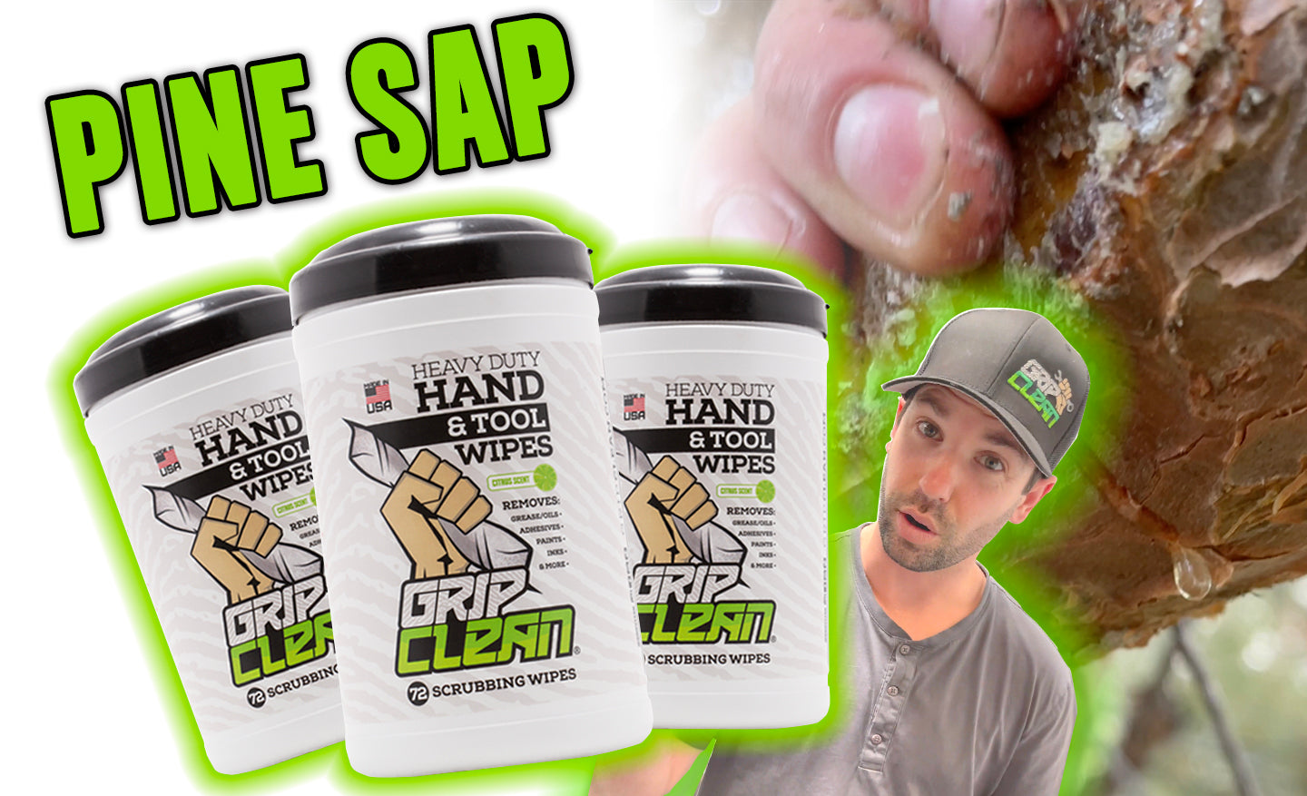 How To Remove Pine Sap From Skin & Removing Tree Sap Grip Clean