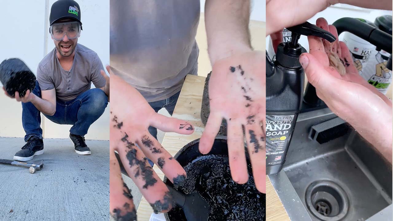 I put Asphalt on my hands!