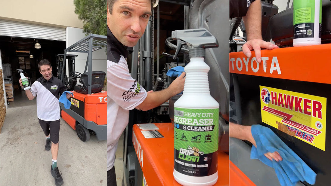 NEW degreaser on the forklift