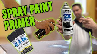 Spray Paint & Primer all in one! Watch this video to see how to properly clean it up!