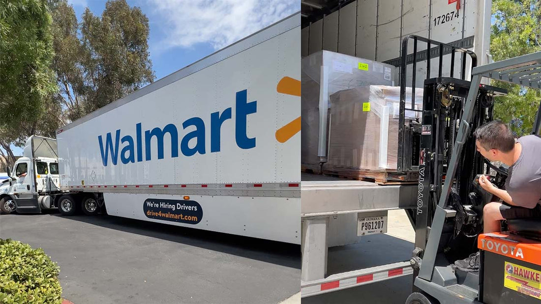 The Walmart truck has arrived! A huge step for us at Grip Clean! Grip Clean will soon be at a Walmart location near you!