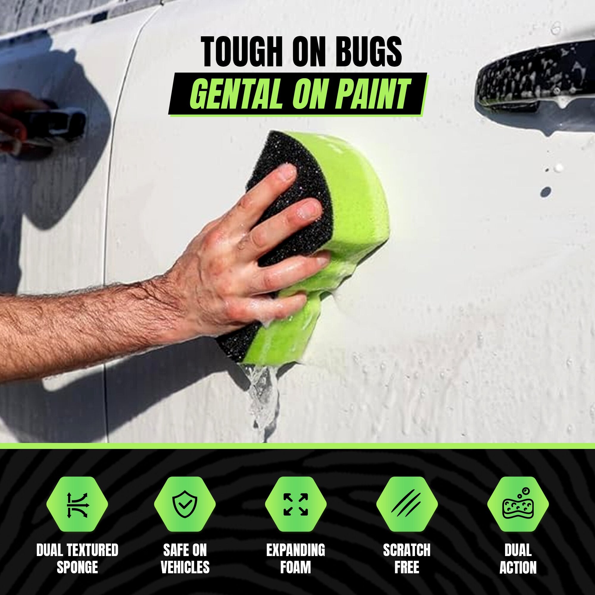 2-Pack Ultra Scrub Car Wash Sponge 
