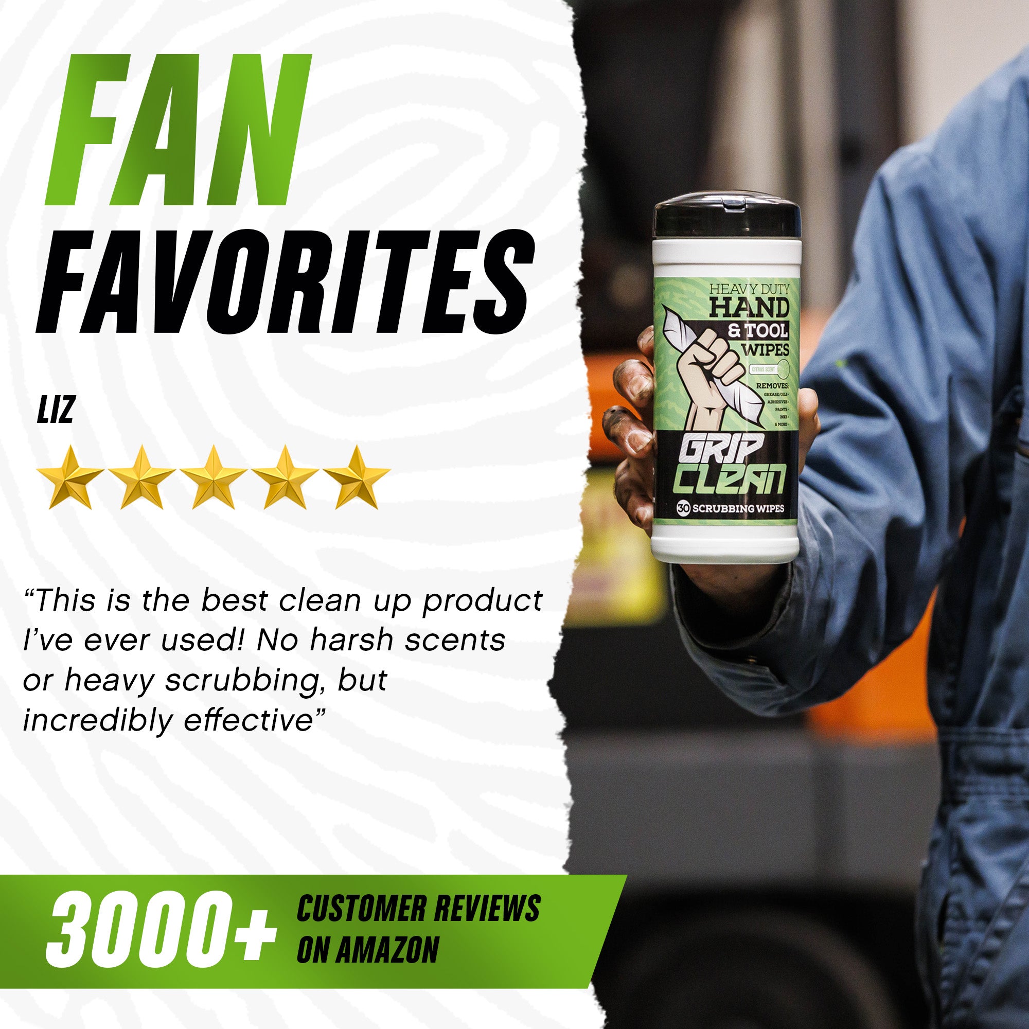 Mechanic Hand Wipes Grease & Paint Remover Tool Cleaning Wipes Grip