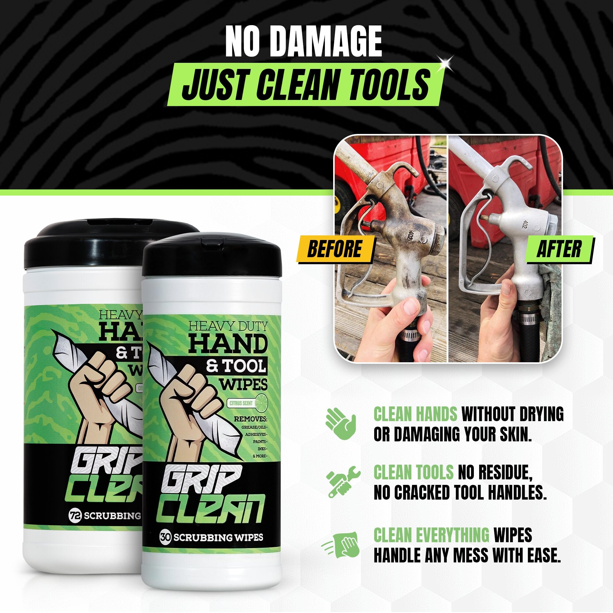 Heavy Duty Industrial Hand and Tool Cleaning Wipes 