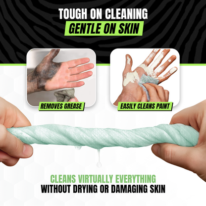 Heavy duty cleaning wipes with citrus scent and moisturizers