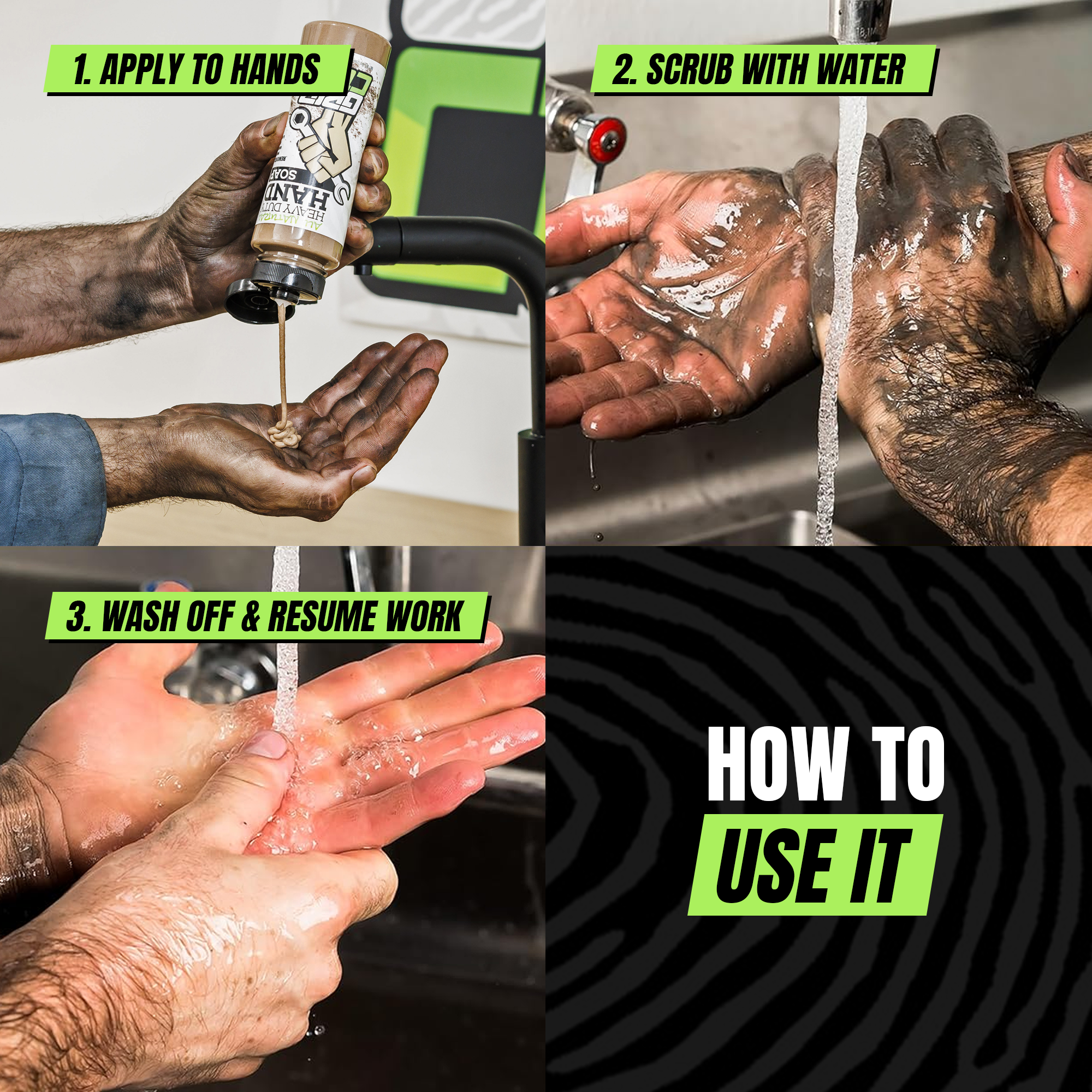 Natural pumice industrial hand soap and cleaner