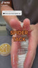 Man tests Grip Clean heavy duty hand and tool wipes on hands coated in sticky Spider Tack, wiping them clean at a workbench