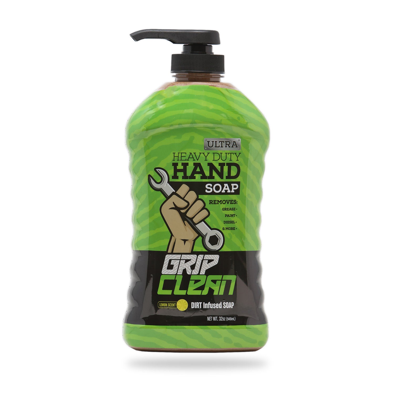 Grip Clean | Waterless Hand Cleaner for Auto Mechanics - Heavy Duty Pumice  Soap + Fingernail Brush, Industrial Strength for Dry Hands